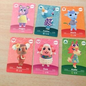 Amiibo Card 6PC Animal Crossing Nintendo Girls